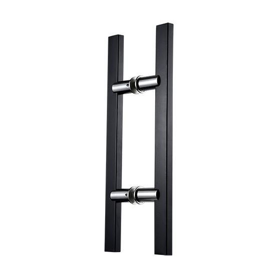 Poignée de porte battante rectangulaire noire | Venise - AC315B - DESIGN-MAT