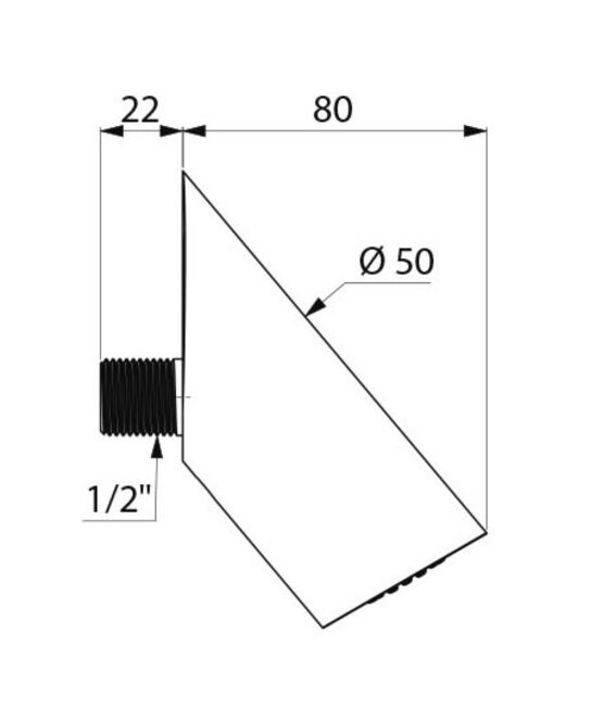 Pomme de douche M1/2'' encastrée RAINY | Réf. 708000 - DELABIE
