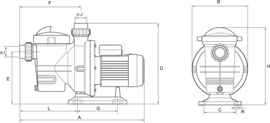 Pompe de filtration piscine EDG by Aqualux | Réf. 106454  - produit présenté par AQUALUX