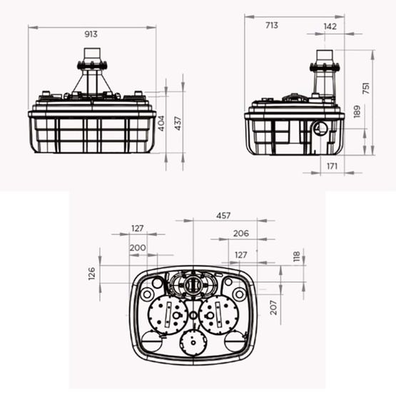  Pompe de relevage triphasée pour locaux collectifs | Sanicubic 2 XL - Pompes de relevage vortex