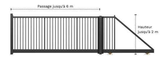  Portail Acier barreaudé Autoportant | TS - Portails fer ou acier