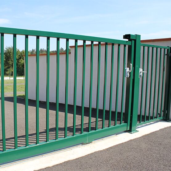  Portail Acier Barreaudé Coulissant | Portail coulissant TS - Portails fer ou acier