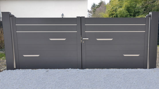  Portail aluminium battant et coulissant droit | WOLF - Série 217.9 - PROFILS SYSTÈMES