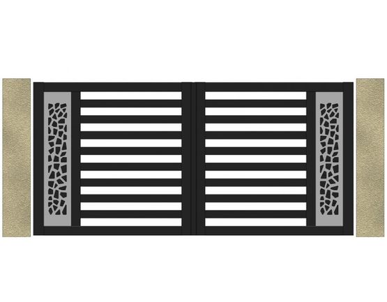 Portail battant ajouré | Gamme Open - Portails aluminium