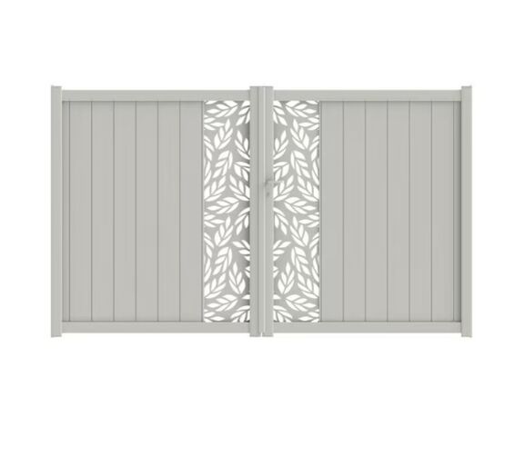 Portail battant aluminium décor orge blanc VICTORIN | LAPEYRE SERVICES