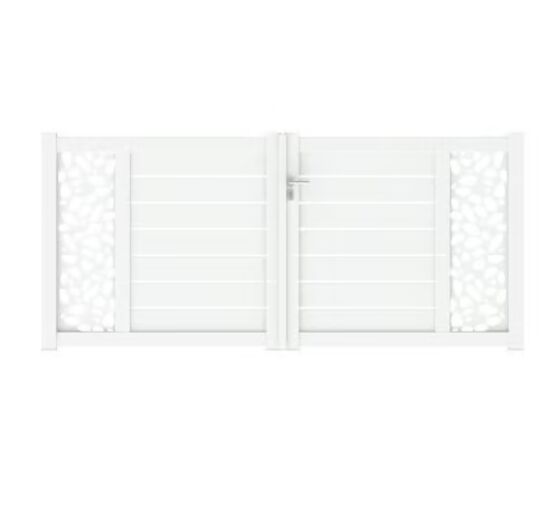 Portail battant aluminium Galet | Catane 