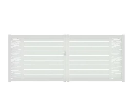 Portail battant Aluminium ligne horizontale sur-mesure | Catane