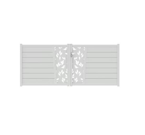 Portail battant Aluminium Pise décor feuille | LAPEYRE SERVICES