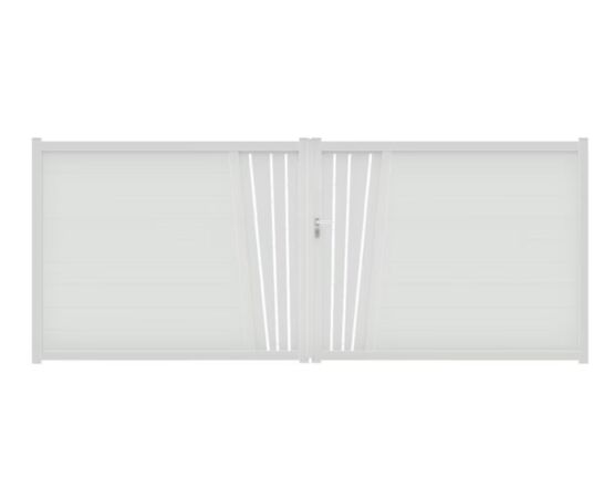 Portail battant Aluminium Pise décor feuille sur-mesure | LAPEYRE SERVICES