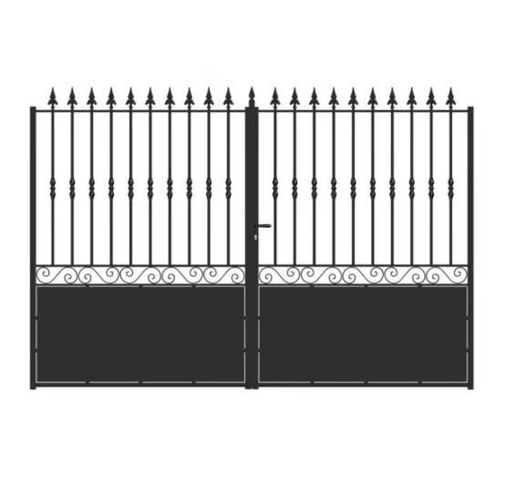 Portail battant Santeuil ½ ajouré acier anti-co noir | LAPEYRE SERVICES