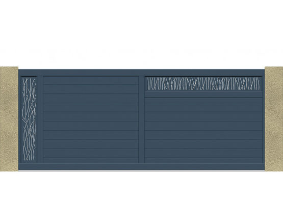 Portail coulissant à lames horizontales | Gamme LASER - produit présenté par ABS SAS CLAUSTRALU (LE PORTAIL ALU)