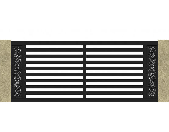 Portail coulissant ajouré à lames horizontales | Gamme CONTEMPORAIN - produit présenté par ABS SAS CLAUSTRALU (LE PORTAIL ALU)