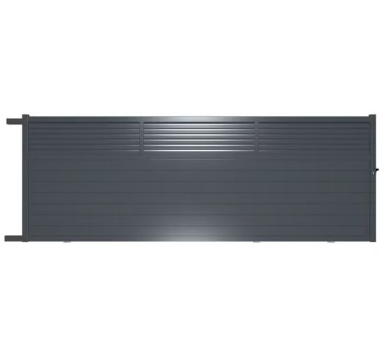 Portail coulissant en aluminium semi-ajouré | 