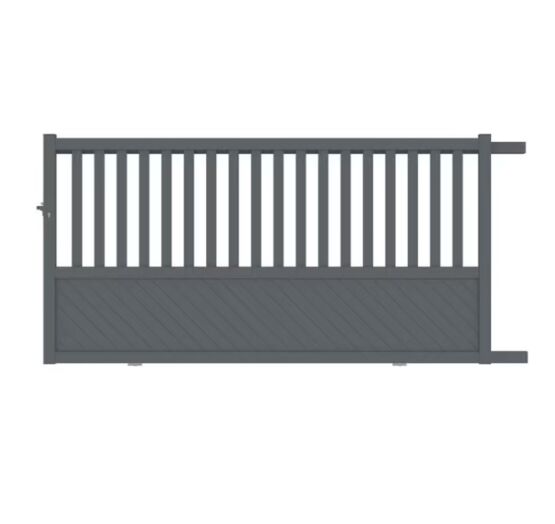 Portail coulissant Etna semi-ajouré aluminium | LAPEYRE SERVICES