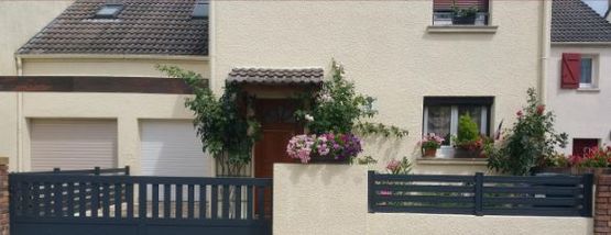 Portail de jardin coulissant en alu | 2/3 ajouré - ABS SAS CLAUSTRALU (LE PORTAIL ALU)