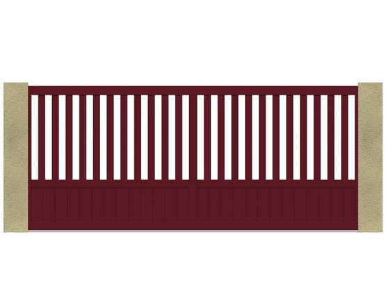 Portail de jardin coulissant en alu | 2/3 ajouré - produit présenté par ABS SAS CLAUSTRALU (LE PORTAIL ALU)