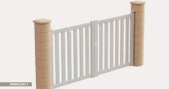 Portail en PVC avec barreaudage | MONCEAU- produit présenté par ROTHE