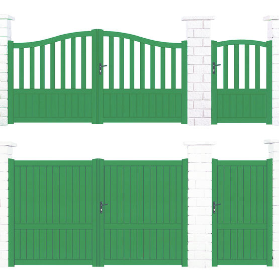 Portails aluminium à panneaux ou barreaudage | Aluminium Assemblés