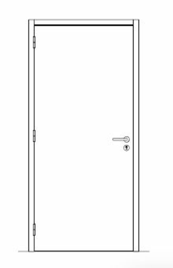Porte battante 1 Vantail / 2 Vantaux en acier pare-flamme - E30 | Gamme SteelTeq - produit présenté par ERIBEL