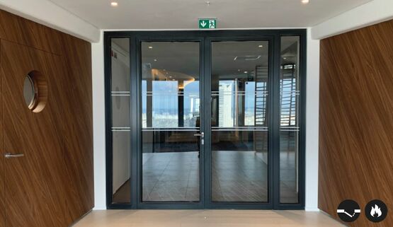  Porte battante 1 Vantail / 2 Vantaux en acier pare-flamme - E60 | Gamme SteelTeq - ERIBEL