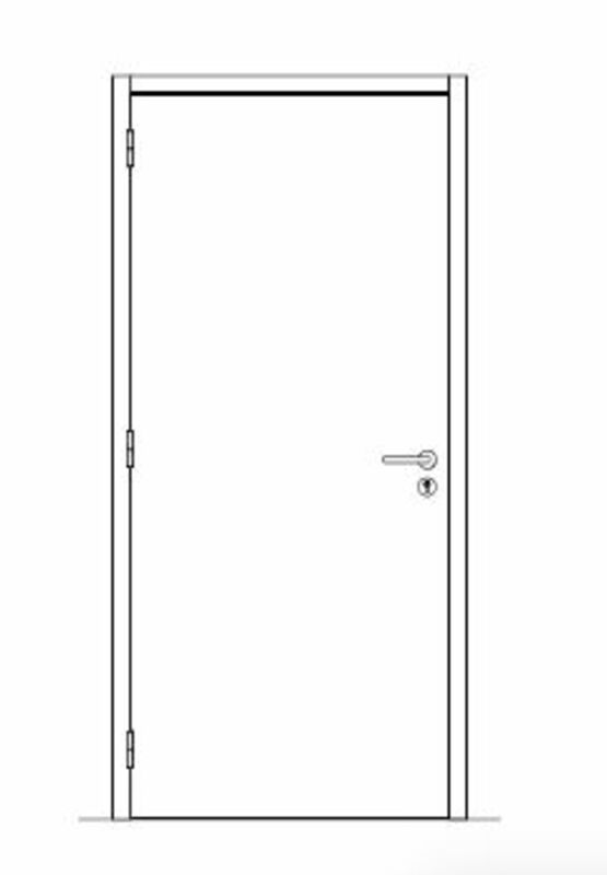 Porte battante 1 Vantail / 2 Vantaux en acier pare-flamme - E60 | Gamme SteelTeq - produit présenté par ERIBEL