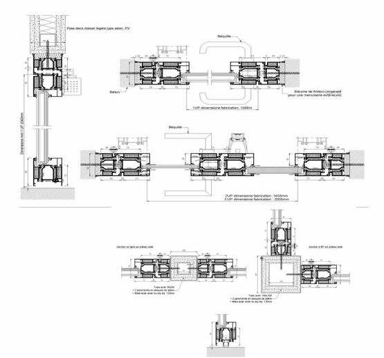 Porte battante 1 vantail / 2 vantaux en aluminium à rupture de ponts thermiques pare-flamme - EI60 | Gamme AluTeq - produit présenté par ERIBEL
