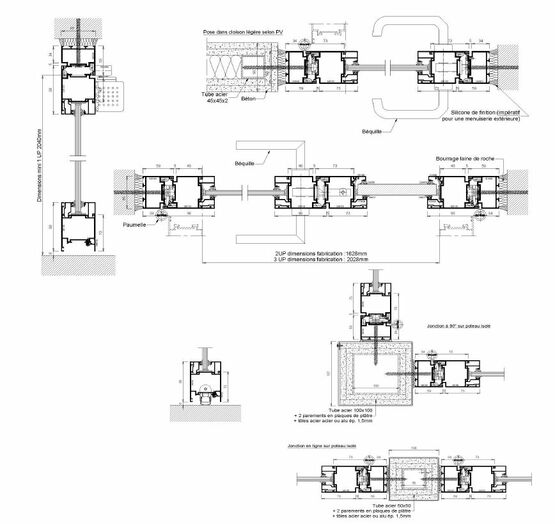 Porte battante 1 vantail / 2 vantaux en aluminium pare-flamme - E30 | Gamme AluTeq - produit présenté par ERIBEL