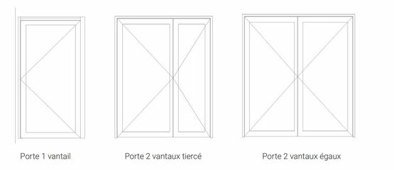 Porte battante en profile rond 1 vantail / 2 vantaux en acier | Gamme SteelTeq  - produit présenté par ERIBEL