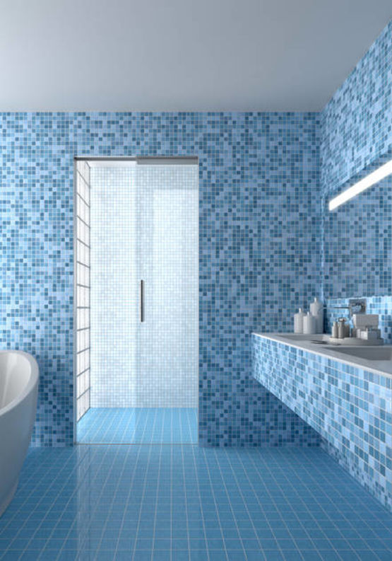 Porte coulissante à galandage pour cabine de douche | Essential Douche - SCRIGNO 