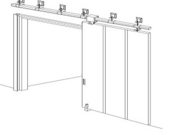 Porte coulissante de grandes dimensions CF et PF deux heures | TY12-1C