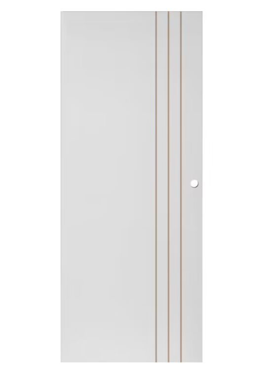 Porte coulissante Line à peindre avec serrure | LAPEYRE SERVICES