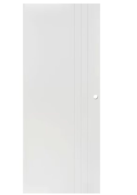 Porte coulissante Line laqué blanc avec serrure | LAPEYRE SERVICES