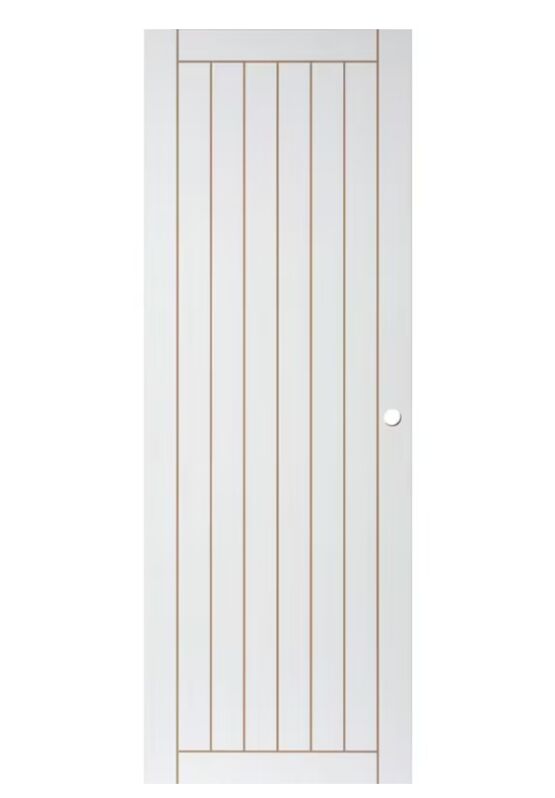 Porte coulissante verticale Alveo à peindre avec serrure | LAPEYRE SERVICES