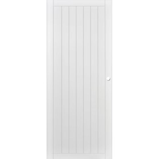 Porte coulissante verticale laquée blanc sans serrure | LAPEYRE SERVICES