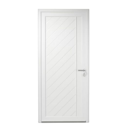 Porte d'entrée Aliana PVC Gris sur mesure | LAPEYRE SERVICES