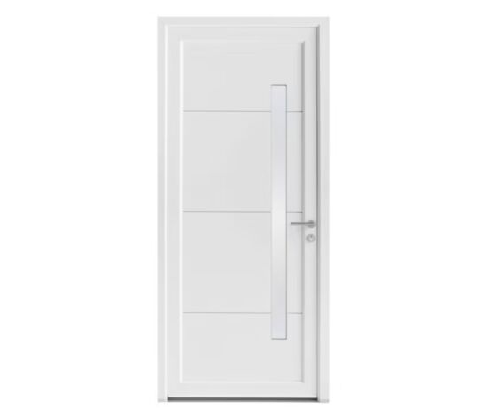 Porte d'entrée ALICE PVC Blanc 215 x 90 cm | LAPEYRE SERVICES