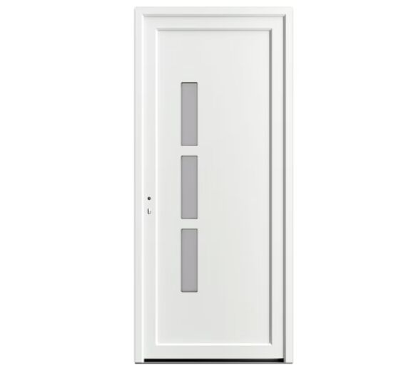Porte d'entrée ANDELLE PVC Blanc 215 x 90 cm