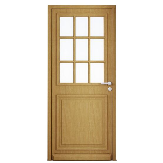  Porte d'entrée Anne-Perrine 9 carreaux bois exotique | LAPEYRE SERVICES - LAPEYRE SERVICES