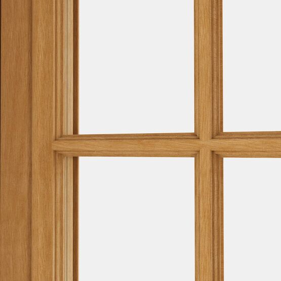 Porte d'entrée Anne-Perrine 9 carreaux bois exotique | LAPEYRE SERVICES - produit présenté par LAPEYRE SERVICES