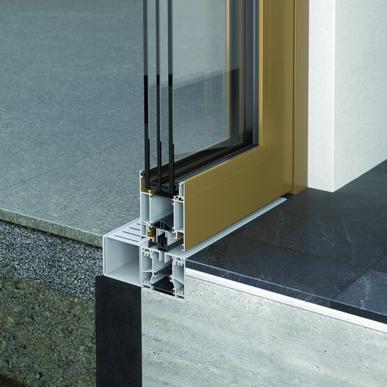  Porte d&#039;entrée battante grand trafic à rupture de pont thermique | Wictsyle NG - WICONA