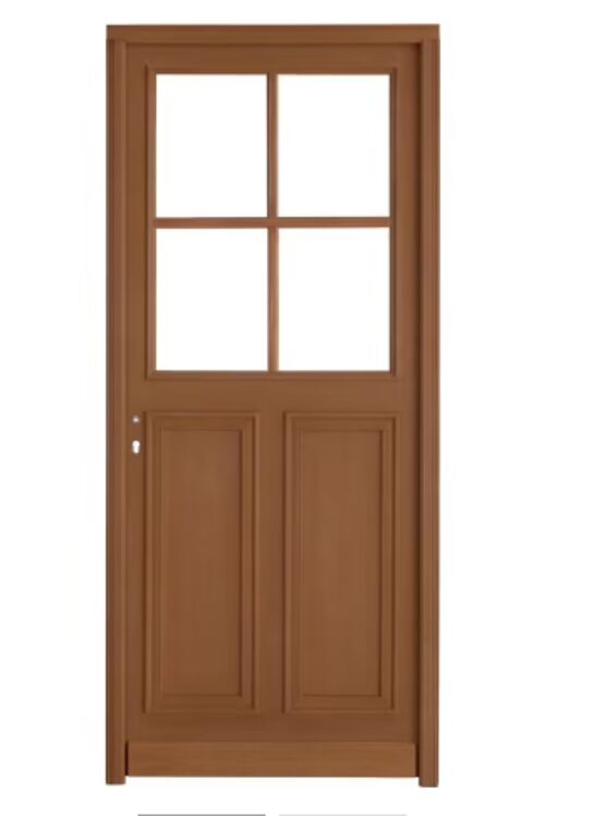Porte d'entrée Chambon 4 carreaux Bois exotique | LAPEYRE SERVICES