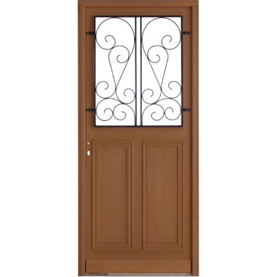 Porte d'entrée Chambon bois exotique grille Vallière | LAPEYRE SERVICES