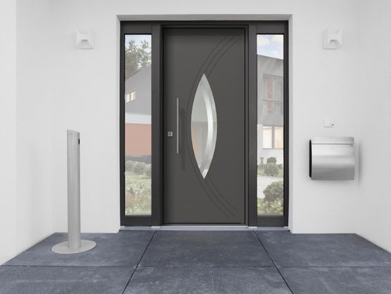  Porte d’entrée monobloc aluminium - Porte d'entrée en aluminium