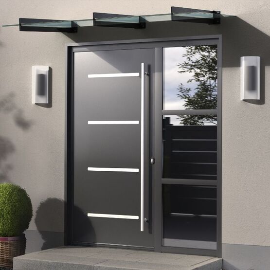 Porte d'entrée monobloc en aluminium à haute performance thermique | Série 5700 - produit présenté par SEPALUMIC