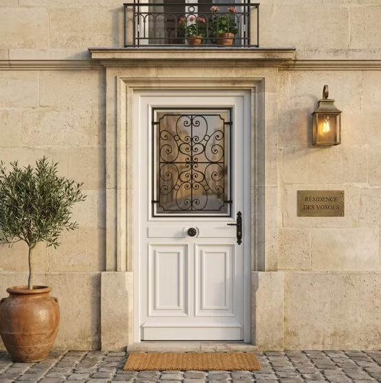  Porte d’entrée PVC avec double vitrage retardateur d’effraction | MANSART  - Porte d'entrée en PVC ou composite