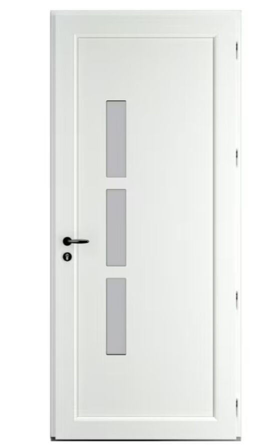  Porte d’entrée PVC blanc 215 x 90 cm | ANDELLE - LAPEYRE SERVICES