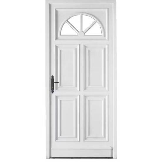 Porte d’entrée PVC | Chenonceau blanc RAL 9016 vitrée sécurisée