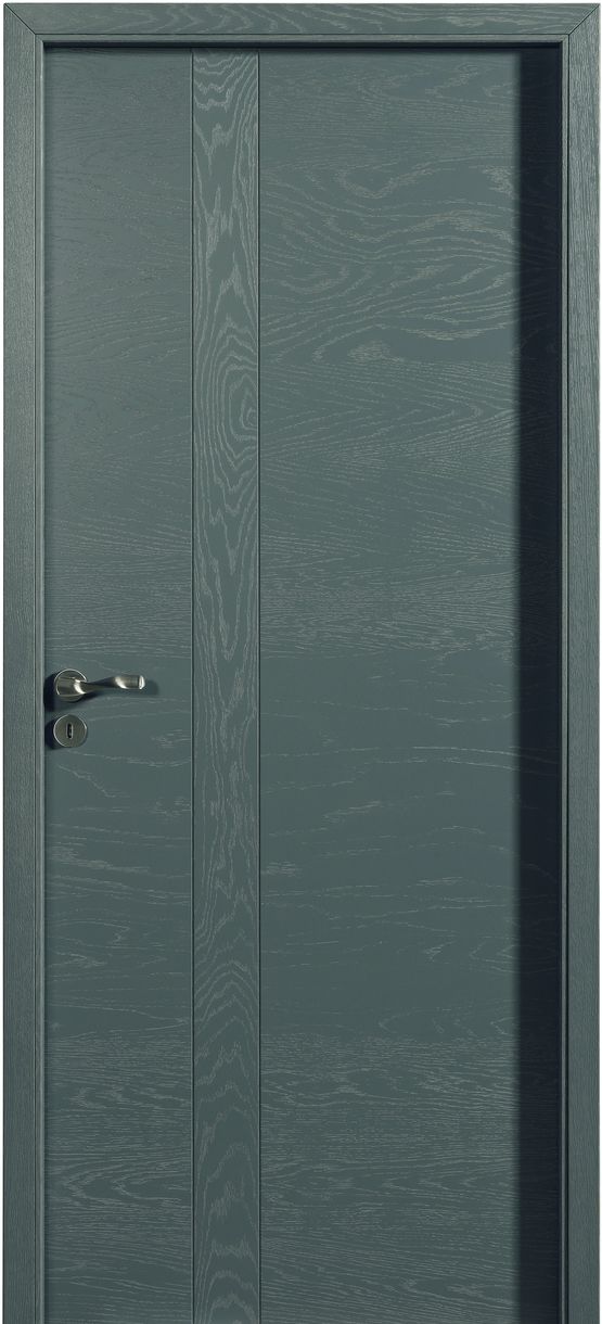 Porte d'intérieur à parement en chêne massif | Emia design - gamme design - Porte de distribution en bois