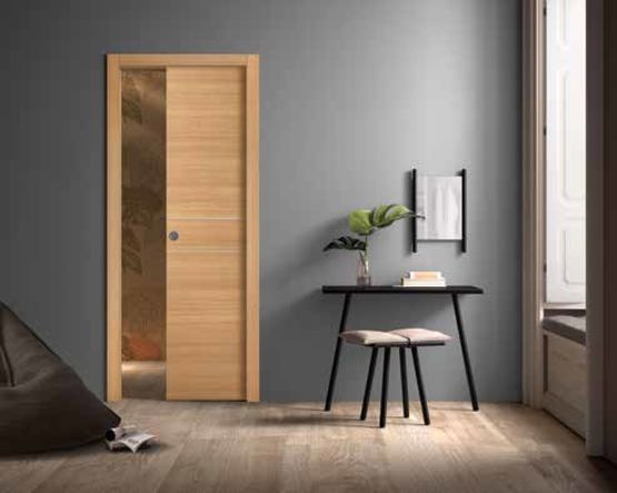  Porte d’intérieur coulissante en bois | Gamme Comfort   - Porte de distribution en bois