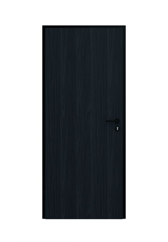 Porte de communication intérieure avec finition ton bois et cadre noir | NUOVA - produit présenté par MALERBA
